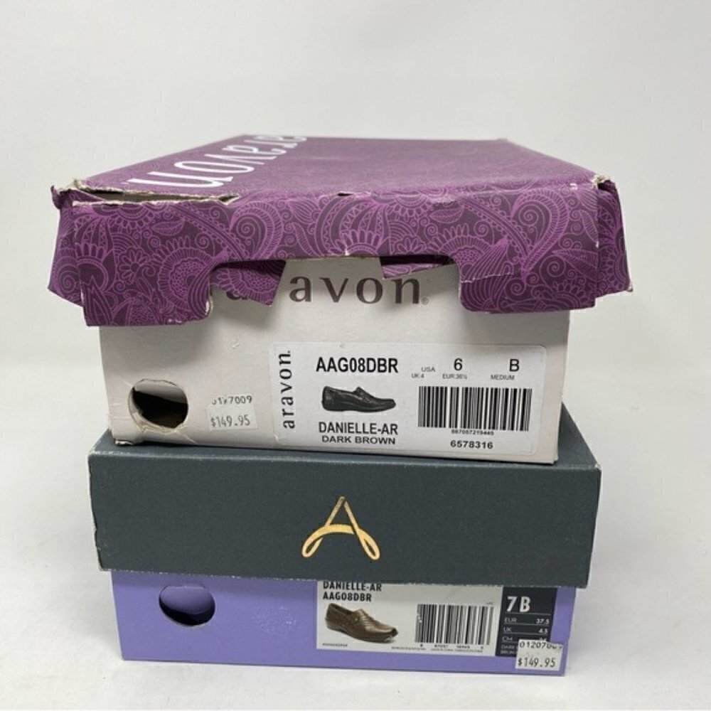 Aravon Danielle Dark Brown casual slip on shoes - Picture 7 of 7